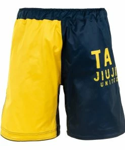 Tatami Fightwear No-Gi BJJ Jiu Jitsu Supply Co Blue/Yellow MMA Fight Shorts (only XL Left)
