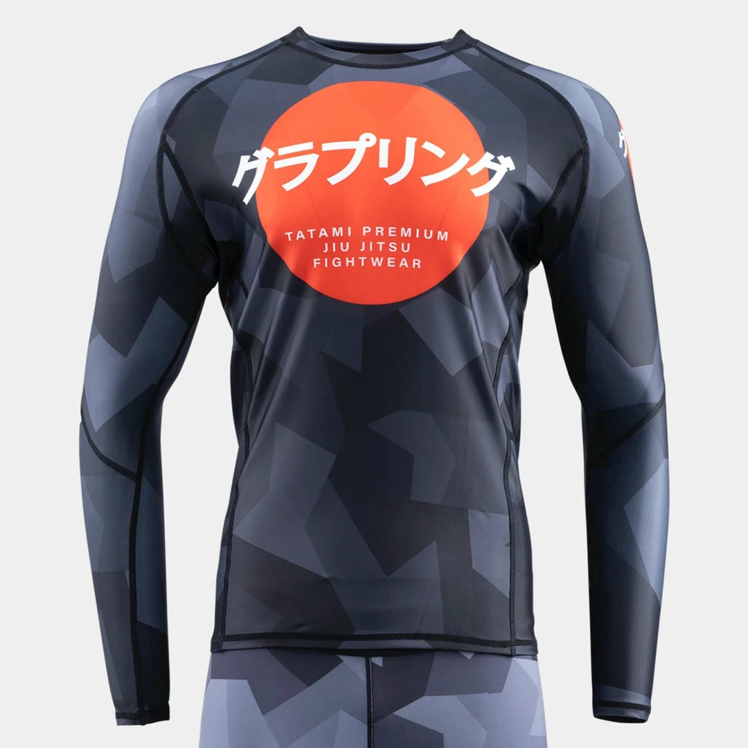 Rash Guards Tatami Fightwear Onyx Camo Rash Guard Rashguard (Husky/Dad Bod Version) 1 Rash Guards Tatami Fightwear Onyx Camo Rash Guard Rashguard (Husky/Dad Bod Version)