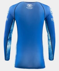 Tatami Fightwear VR Blue Long Sleeve Rash Guard Rashguard