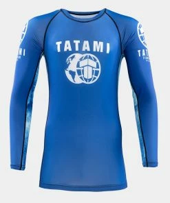 Tatami Fightwear VR Blue Long Sleeve Rash Guard Rashguard