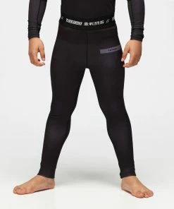 Tatami Fightwear Kids Noir Grappling Black Compression Spats Pants Pants/Spats