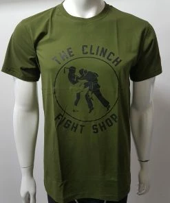 T-Shirts/Tanks The Clinch Fight Shop Logo Military Green T-Shirt