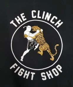 The Clinch Fight Shop Logo Tiger Black/Gold T-Shirt