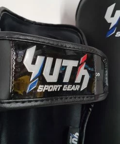 Yuth Sport Gear Muay Thai Shin Guards Black