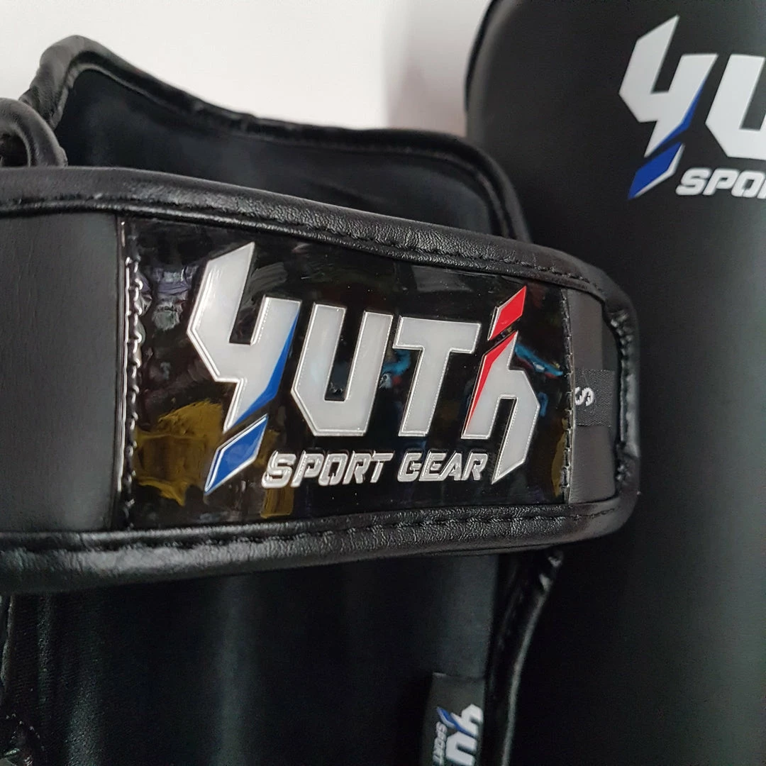 Yuth Sport Gear Muay Thai Shin Guards Black 2 Yuth Sport Gear Muay Thai Shin Guards Black