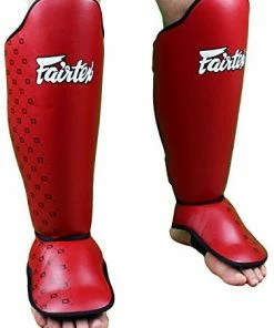 Fairtex SP5 Competition Shin Guards Instep Red (only XL Left)