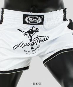 Fairtex Muay Thai Shorts BS1707 Slim Cut White/Black