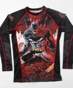 Fusion Fight Gear Batman Red Skull Rashguard Rash Guard Rash Guards
