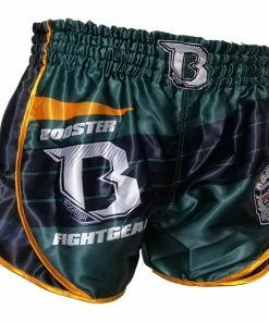 Booster Fight Gear Retro Corpus Green Muay Thai Kickboxing Shorts
