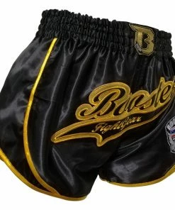 Booster Fight Gear Retro Slugger 1 Black/Gold Muay Thai Kickboxing Shorts