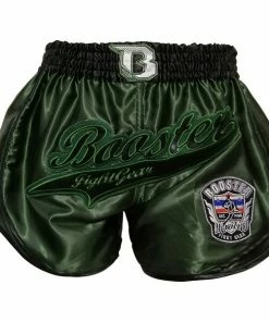 Booster Fight Gear Retro Slugger 2 Green Muay Thai Kickboxing Shorts