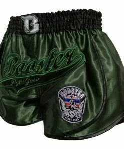 Booster Fight Gear Retro Slugger 2 Green Muay Thai Kickboxing Shorts