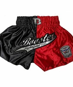 Booster Fight Gear Black Duo Red Muay Thai Kickboxing Shorts
