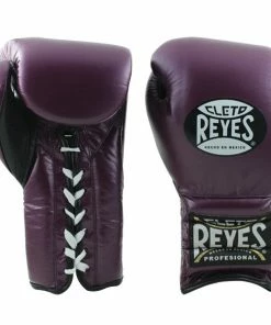 Cleto Reyes Lace-Up Training Boxing Gloves Metallic Purple