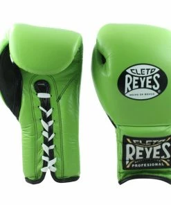 Cleto Reyes Lace-Up Training Boxing Gloves Citrus Green