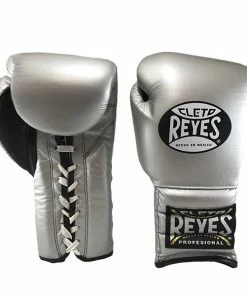 Cleto Reyes Lace-Up Training Boxing Gloves Silver