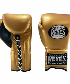 Cleto Reyes Lace-Up Training Boxing Gloves Solid Gold