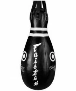 Fairtex Muay Thai Boxing Bowling Heavy Bag HB10 (Un-filled) Black