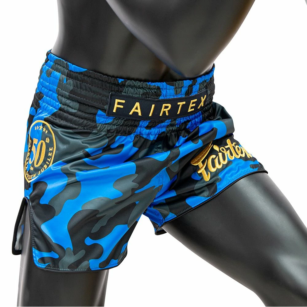 Fairtex Muay Thai Shorts BS1917 Jubilee Blue Camo 3 Fairtex Muay Thai Shorts BS1917 Jubilee Blue Camo