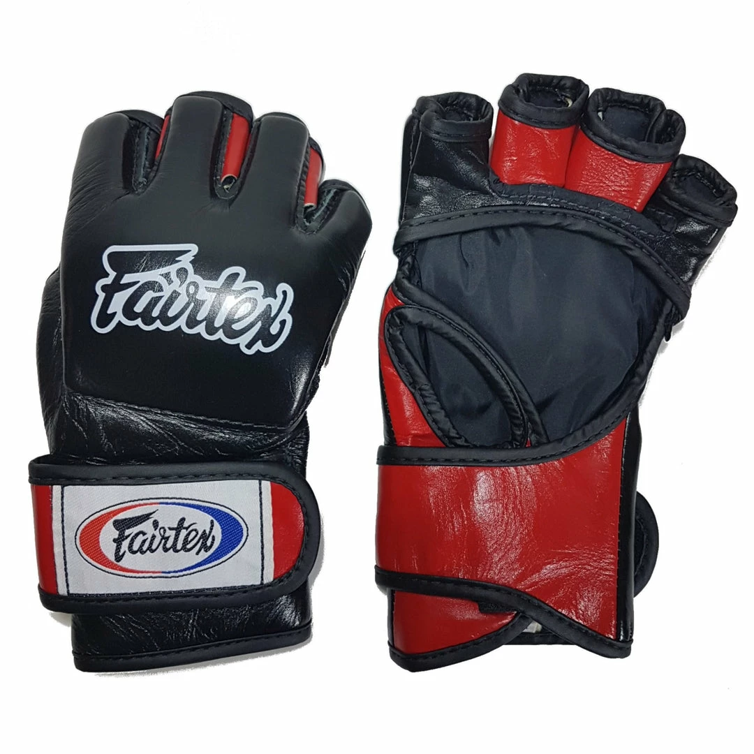 Fairtex FGV12 Ultimate Combat MMA Gloves Black/Red 1 Fairtex FGV12 Ultimate Combat MMA Gloves Black/Red