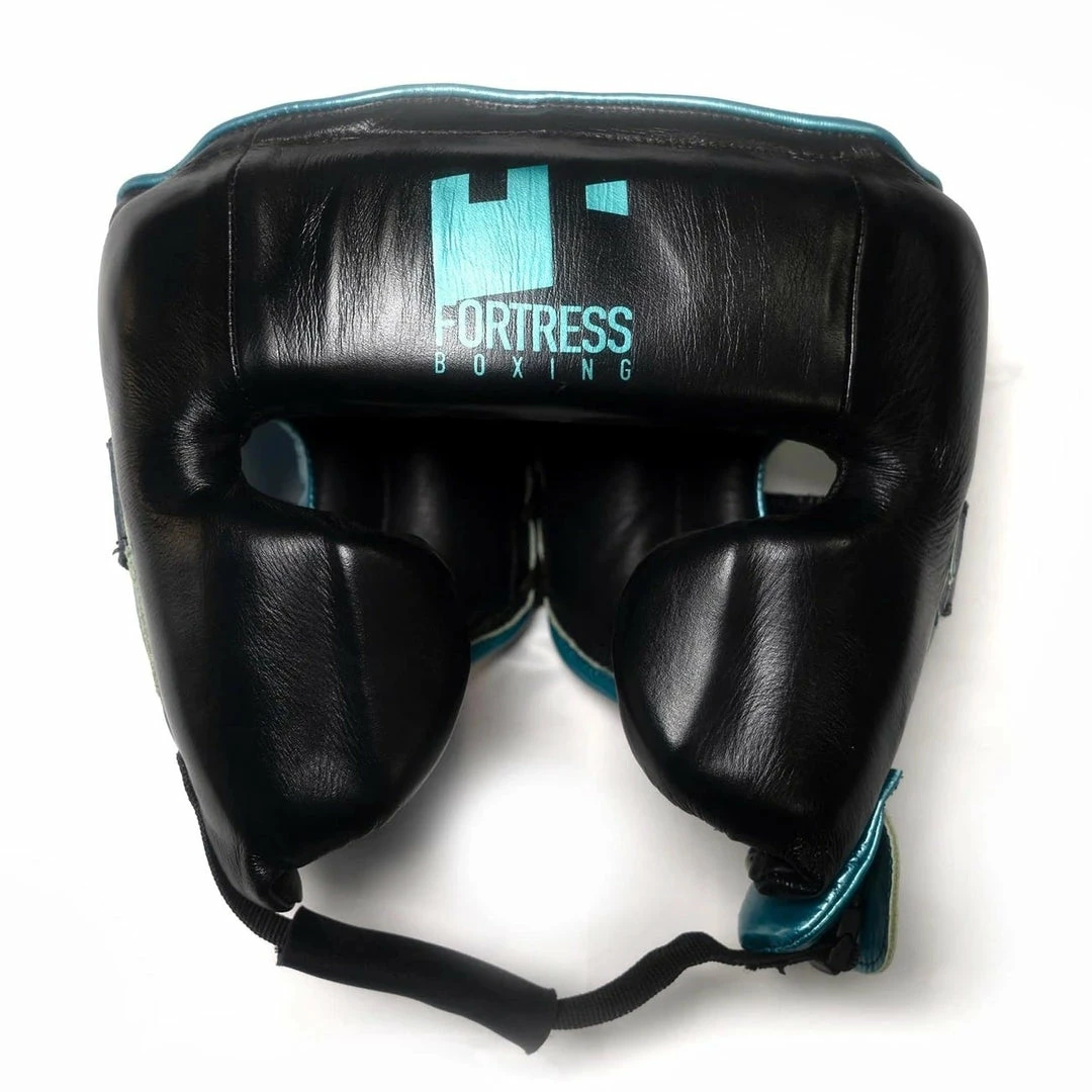 Fortress Boxing Cheek Headgear Head Guard Black/Teal 1 Fortress Boxing Cheek Headgear Head Guard Black/Teal