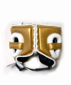 Fortress Boxing Cheek Headgear Head Guard White/Gold