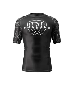 Rash Guards Phalanx Metric Black Short Sleeve Compression Rash Guard Rashguard