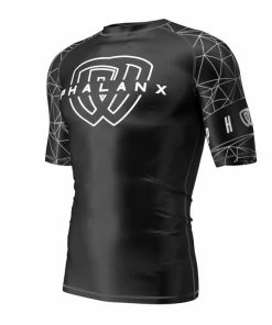 Rash Guards Phalanx Metric Black Short Sleeve Compression Rash Guard Rashguard