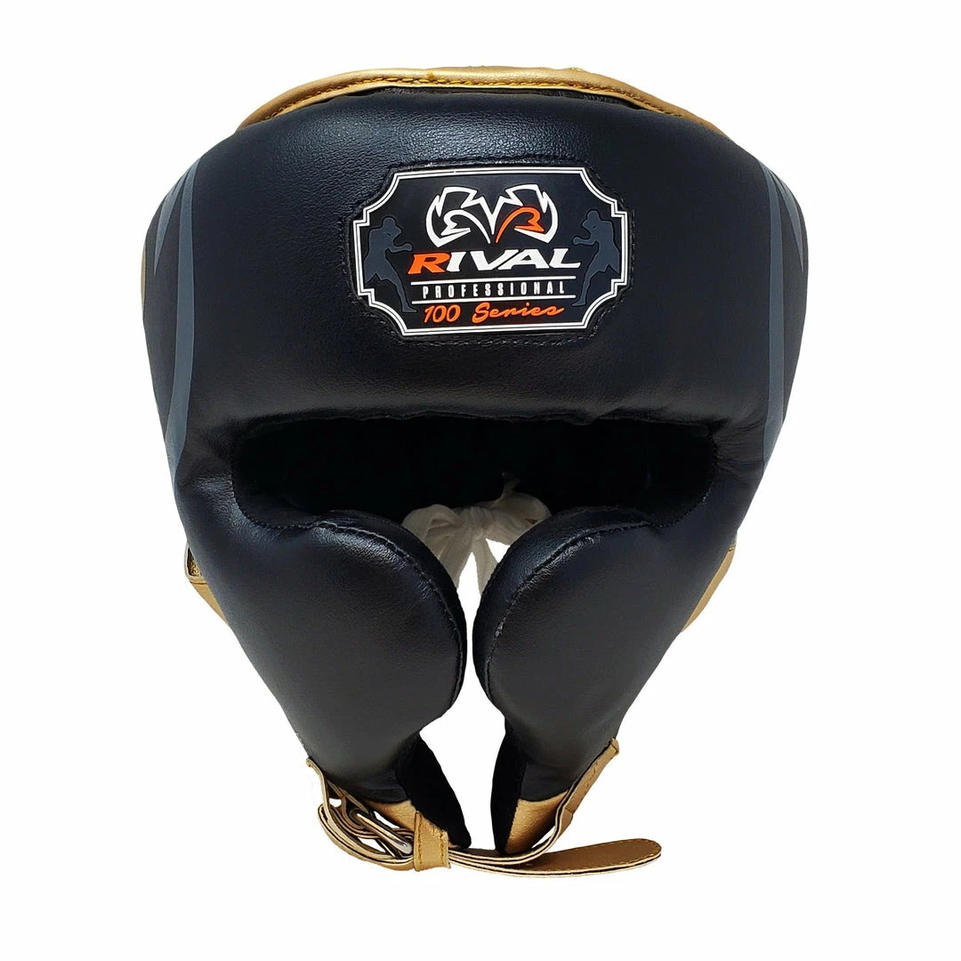 Rival Boxing RHG100 Professional Headgear Black/Gold 4 Rival Boxing RHG100 Professional Headgear Black/Gold
