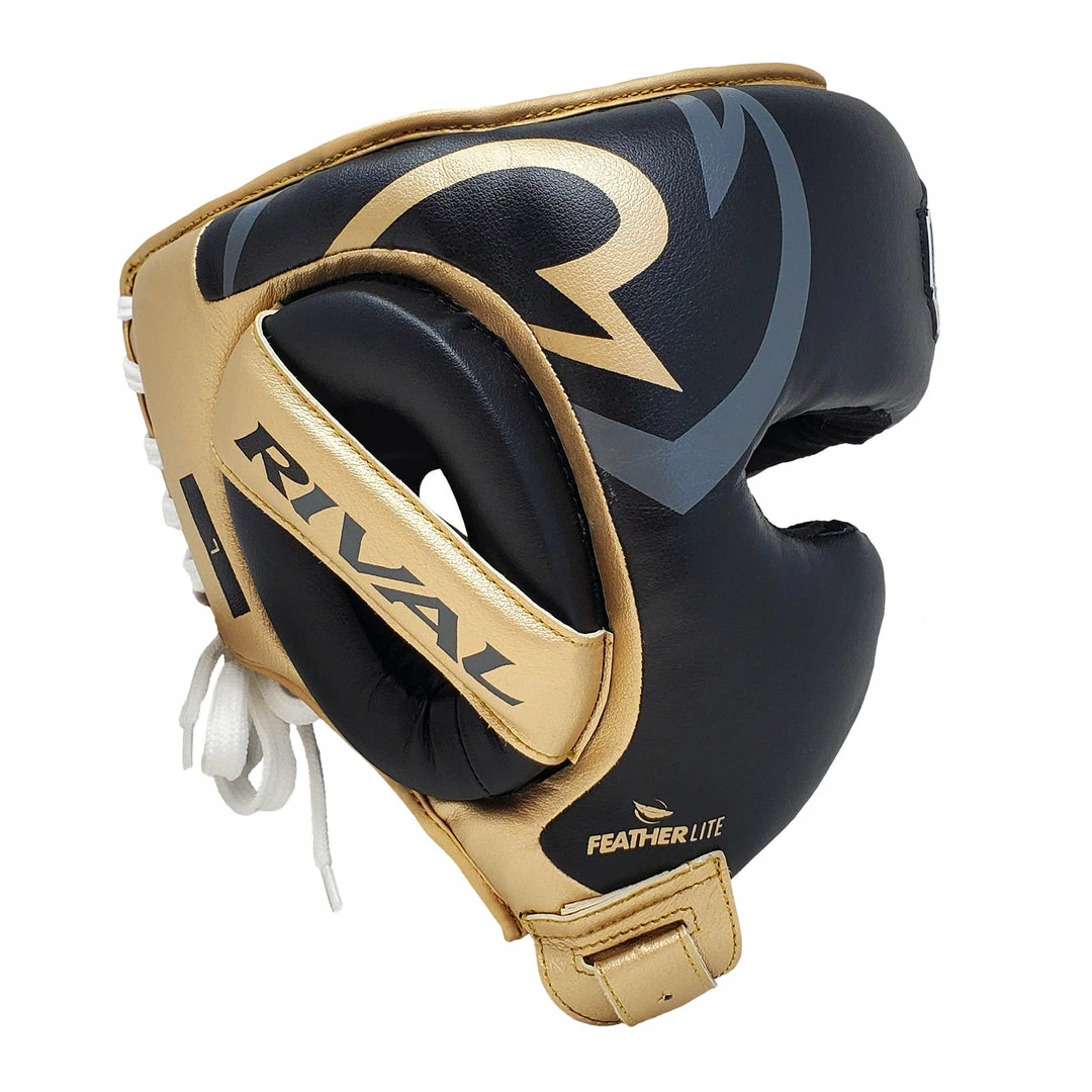 Rival Boxing RHG100 Professional Headgear Black/Gold 2 Rival Boxing RHG100 Professional Headgear Black/Gold