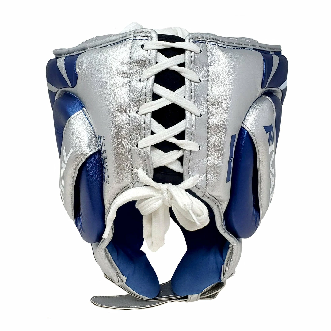 Rival Boxing RHG100 Professional Headgear Blue/Silver 3 Rival Boxing RHG100 Professional Headgear Blue/Silver