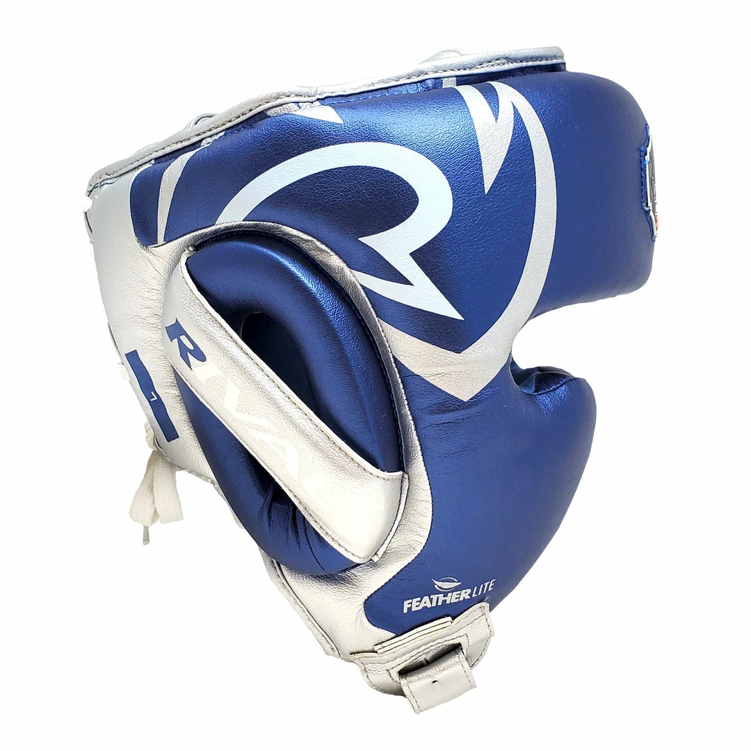 Rival Boxing RHG100 Professional Headgear Blue/Silver 2 Rival Boxing RHG100 Professional Headgear Blue/Silver