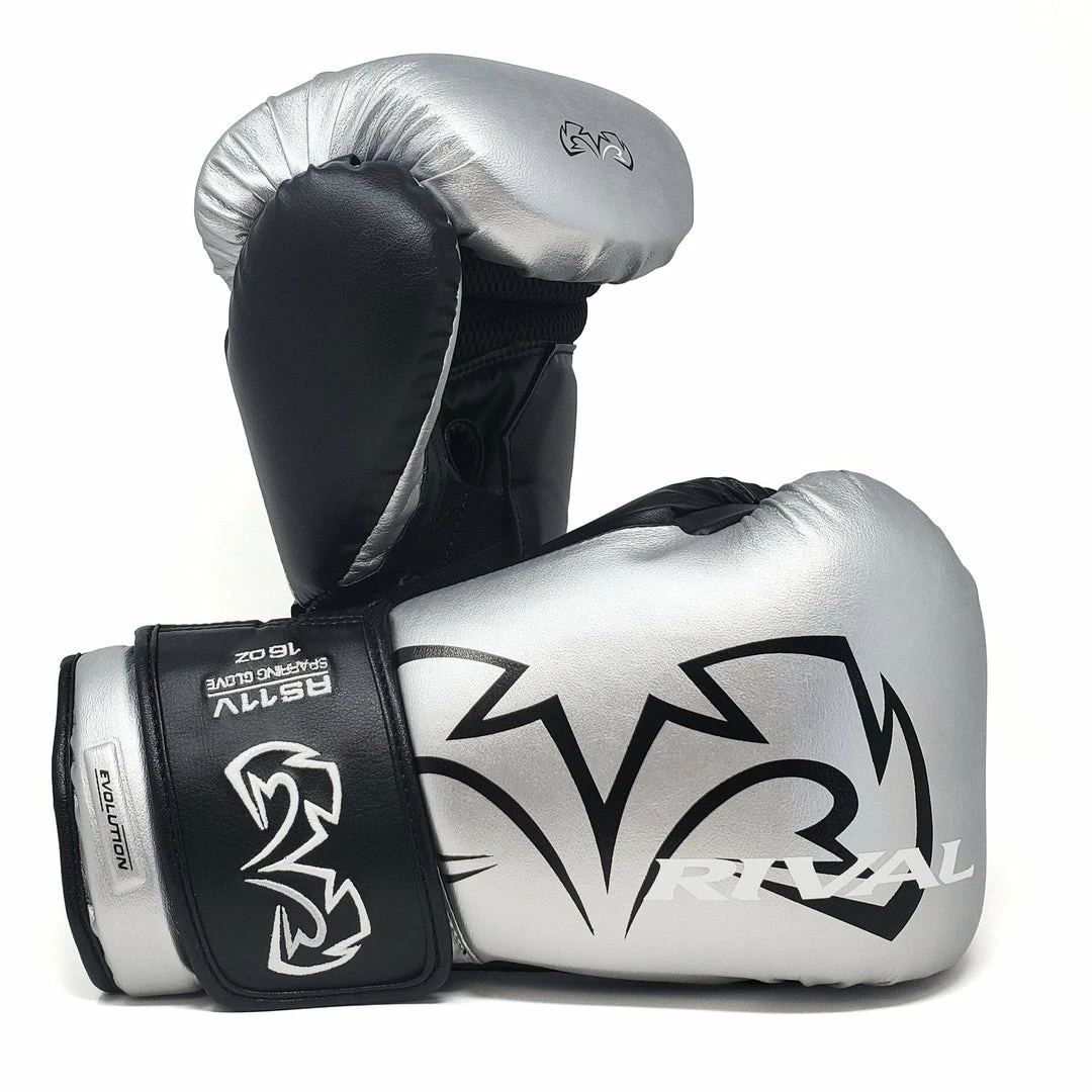 Rival Boxing RS11V Evolution Sparring Gloves Velcro Silver 1 Rival Boxing RS11V Evolution Sparring Gloves Velcro Silver