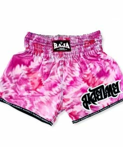 Raja Boxing Muay Thai Shorts Pink Waves