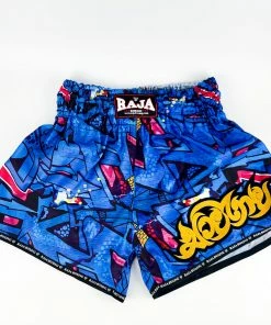 Raja Boxing SP Muay Thai Shorts Blue Graffiti (only XXL Left)