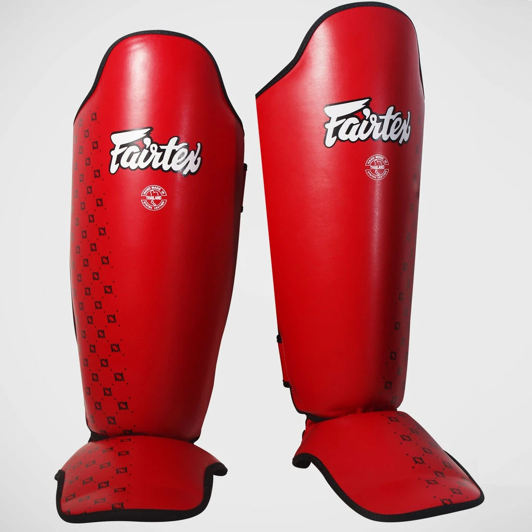 Fairtex SP5 Competition Shin Guards Instep Red (only XL Left) 1 Fairtex SP5 Competition Shin Guards Instep Red (only XL Left)