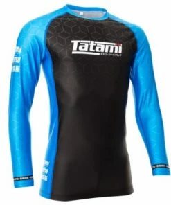 Tatami Fightwear IBJJF Long Sleeve Rash Guard Rashguard Blue Rash Guards