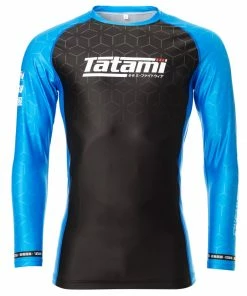 Tatami Fightwear IBJJF Long Sleeve Rash Guard Rashguard Blue Rash Guards