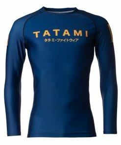 Rash Guards Tatami Fightwear Katakana Navy Long Sleeve Rash Guard Rashguard