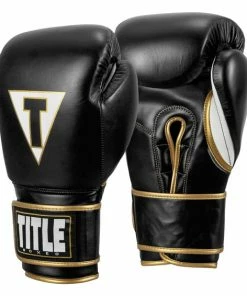 Title Boxing Boxeo Quatro Mexican Leather Training Gloves Black/Gold