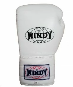 Windy BGL Lace-Up Muay Thai Boxing Gloves White