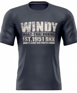 Windy Muay Thai Grey Short Sleeve T-Shirt T-Shirts/Tanks
