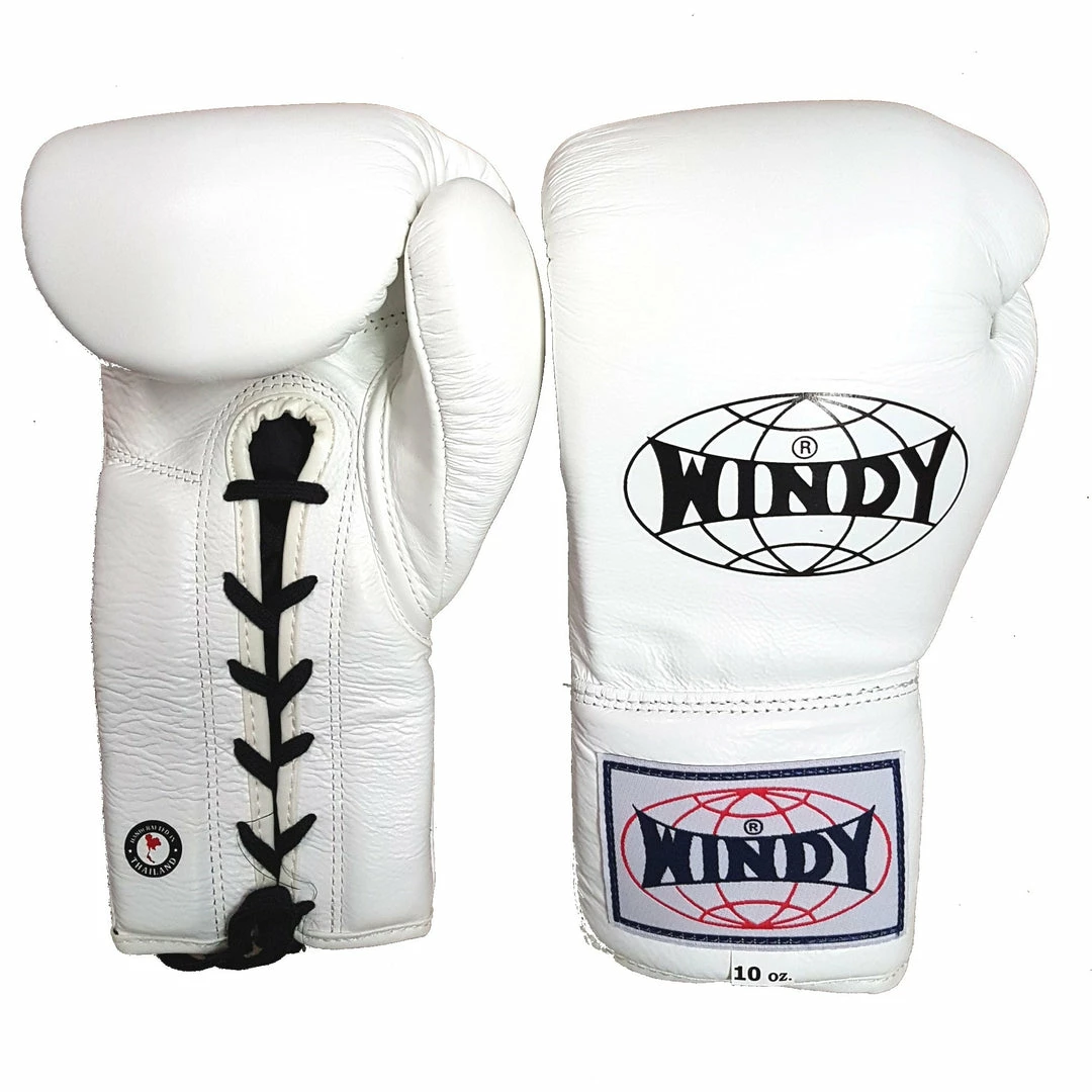 Windy BGL Lace-Up Muay Thai Boxing Gloves White 1 Windy BGL Lace-Up Muay Thai Boxing Gloves White