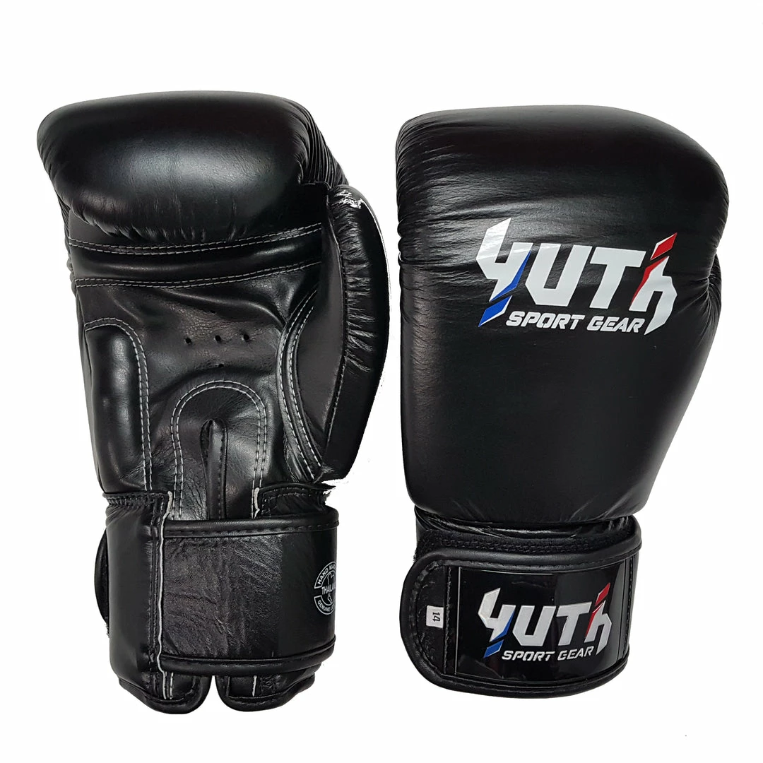 Yuth Sport Gear Muay Thai Boxing Gloves Black 2 Yuth Sport Gear Muay Thai Boxing Gloves Black