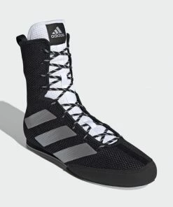 Adidas Box Hog 3 Boxing Boots Shoes Black/Silver Shoes/Footwear