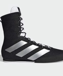 Adidas Box Hog 3 Boxing Boots Shoes Black/Silver Shoes/Footwear