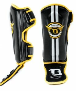 Booster Fight Gear Kids Youth Black Muay Thai Shin Guards