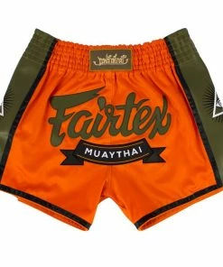 Fairtex Muay Thai Shorts BS1705 Carbon Orange/Green