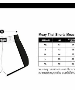 Fairtex Muay Thai Shorts BS1707 Slim Cut White/Black 9 Fairtex Muay Thai Shorts BS1707 Slim Cut White/Black
