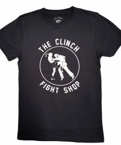The Clinch Fight Shop Logo Charcoal Grey T-Shirt T-Shirts/Tanks